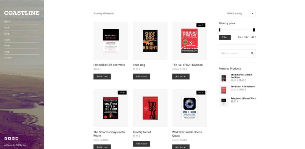 WooCommerce portfolio theme